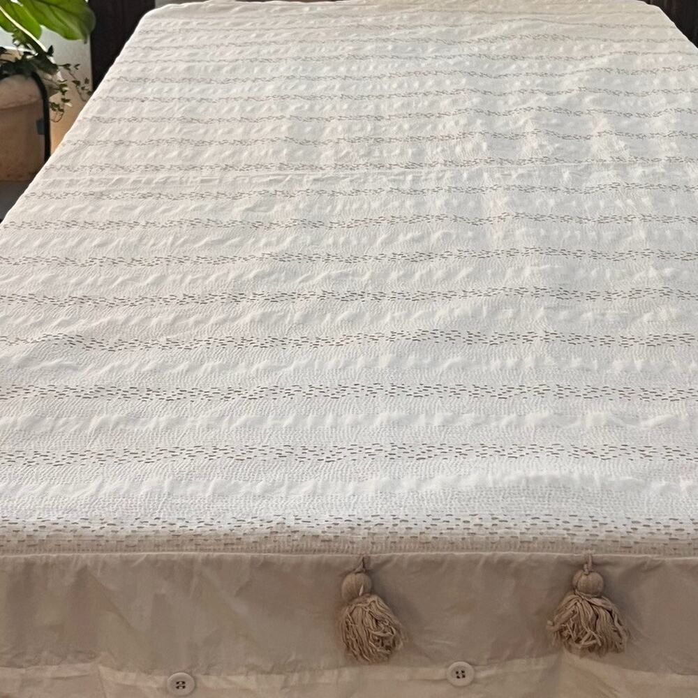 Serena & Lily Sea Ranch Percale Duvet Cover Full Queen Contemporary White Sand